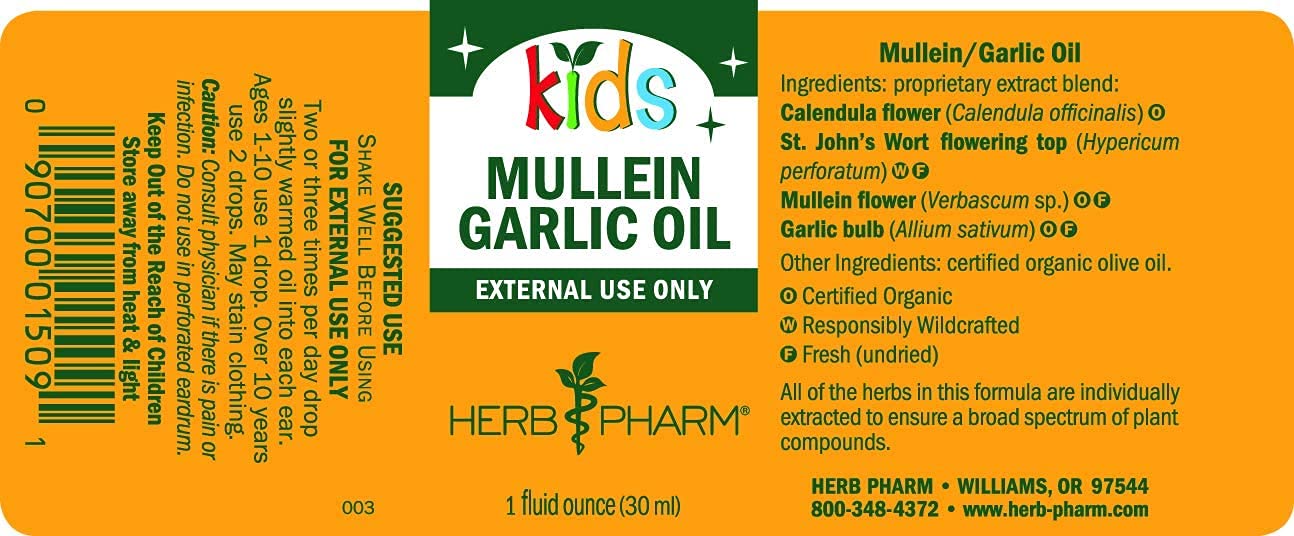 Kids Mullein Garlic Oil